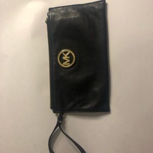 Black Michael Kors wristlet, gently worn